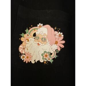 Black Groovy Santa Pocket T-Shirt EUC size 2XL
